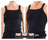 Papi 559102-001 Débardeur à col carré 3PK Couleur Noir